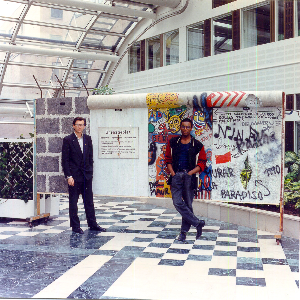 1990 Artist T.D. and B.Silveira at the World Trade Center Exhibit
